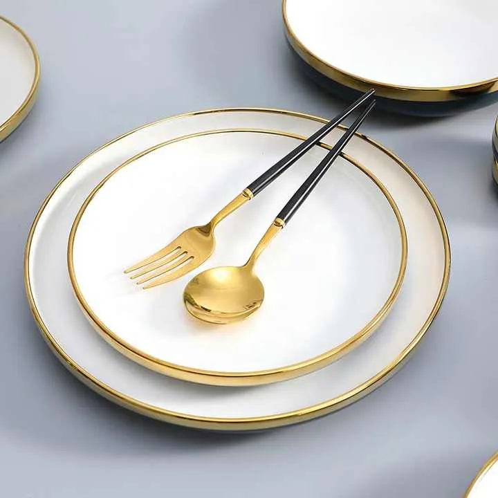 مجموعة عشاء الأوروبي بالجملة أطباق سيراميك أواني الطعام European dinner set wholesale ceramic plates dinnerware