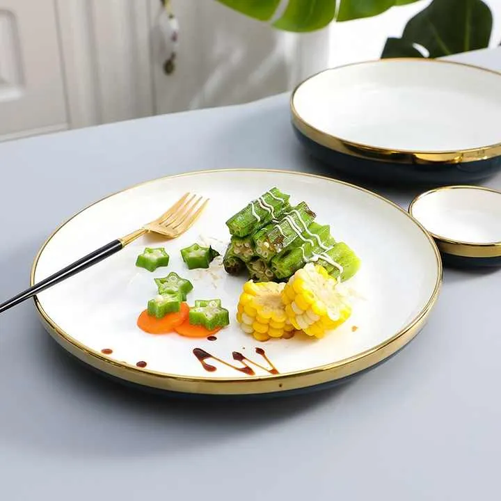 مجموعة عشاء الأوروبي بالجملة أطباق سيراميك أواني الطعام European dinner set wholesale ceramic plates dinnerware