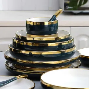 مجموعة عشاء الأوروبي بالجملة أطباق سيراميك أواني الطعام European dinner set wholesale ceramic plates dinnerware