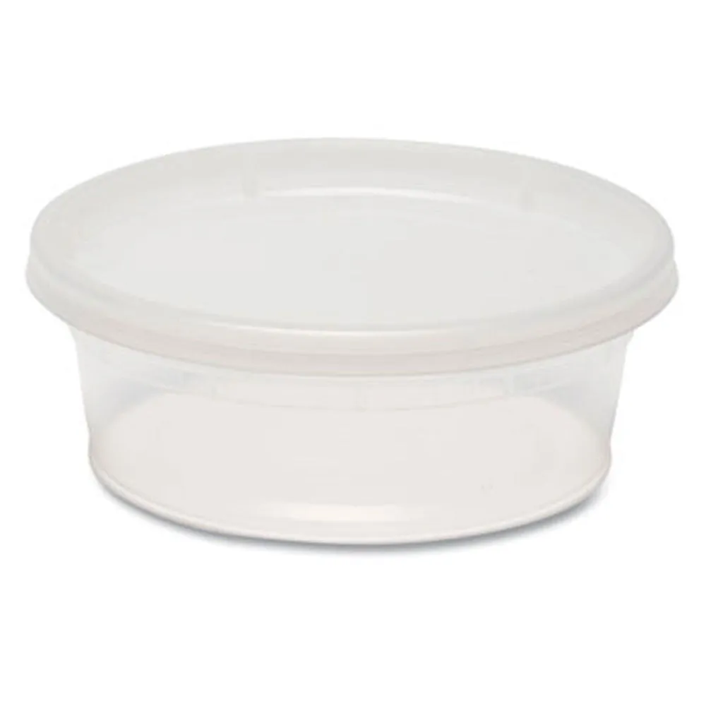 24 Ct Deli Containers w/ Lids 8oz Leakproof Plastic Meal Prep Clear Food Storage