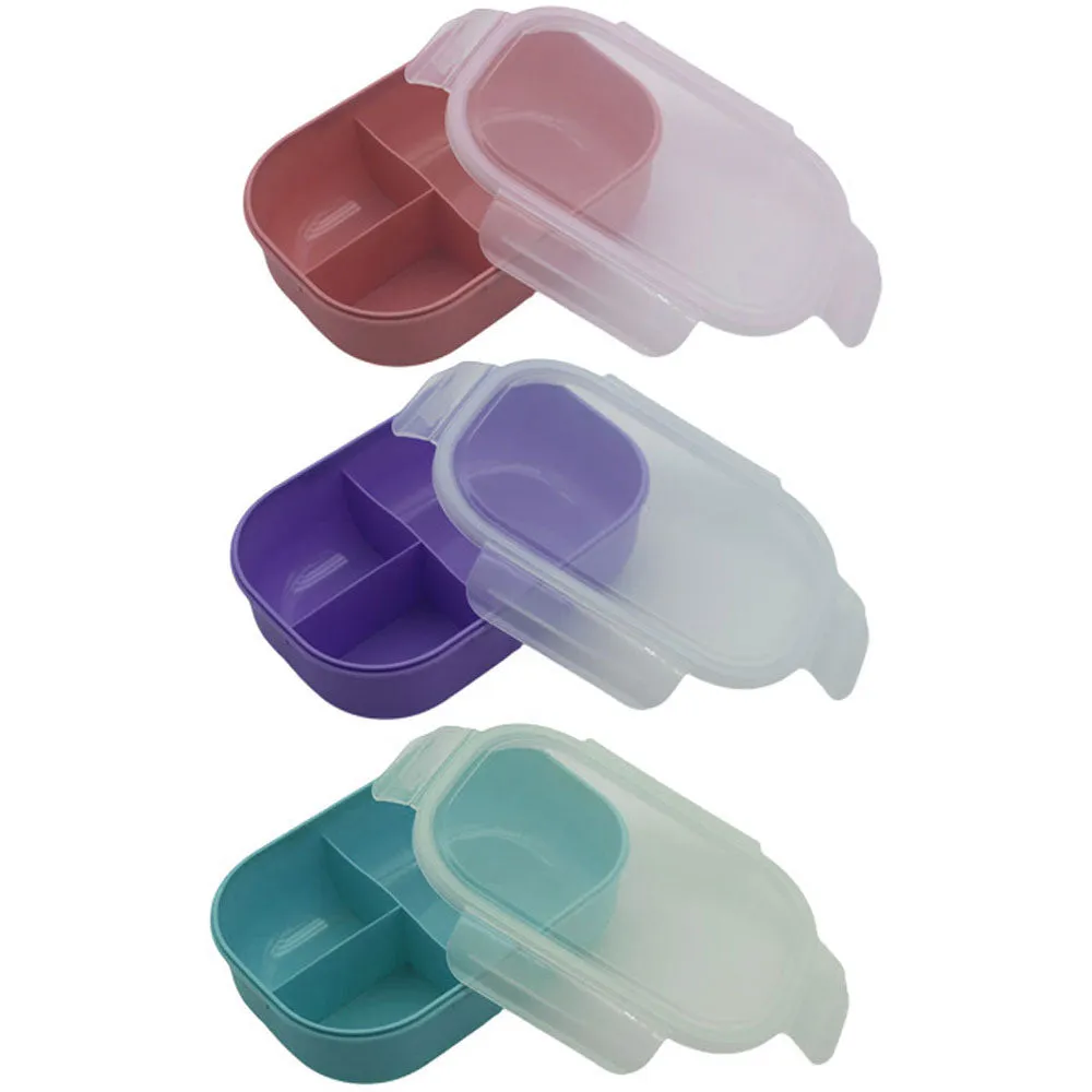 3 Locking Lid Food Storage Containers Airtight Meal Prep 3 Section Divided Plate