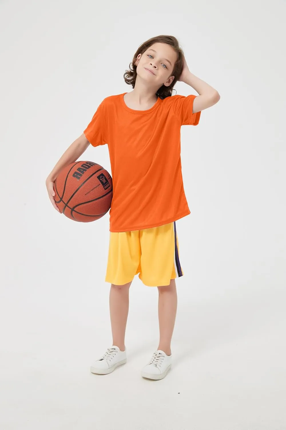 3-Pack Kids/Boys/Youth Mesh Athletic Quick Dry Shirts Youth Activewear Moisture Wicking Short Sleeve T-ShirtsAge 4-15Years