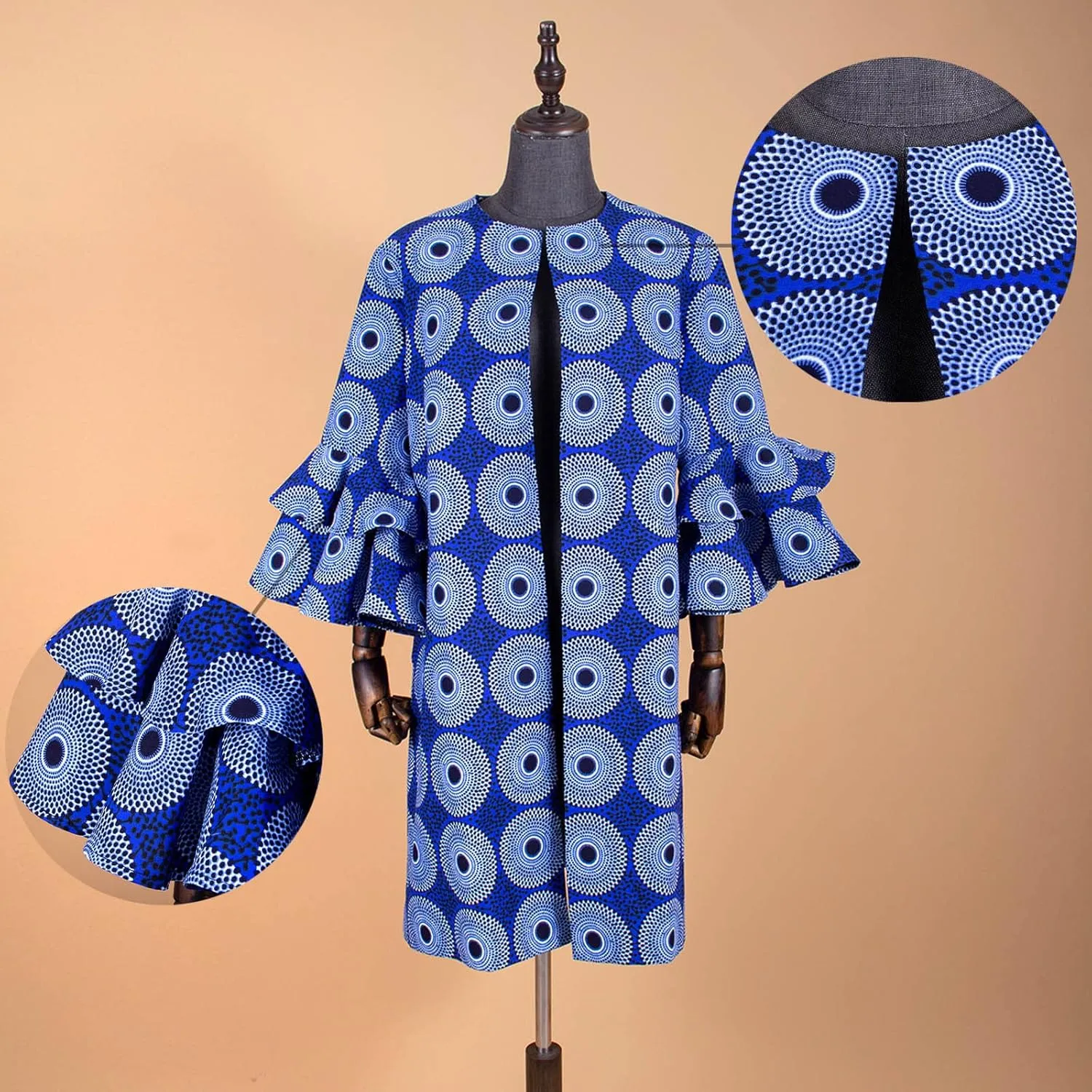 African Women Coat Ankara Print Long Jacket Tops Wax Dashiki Clothes