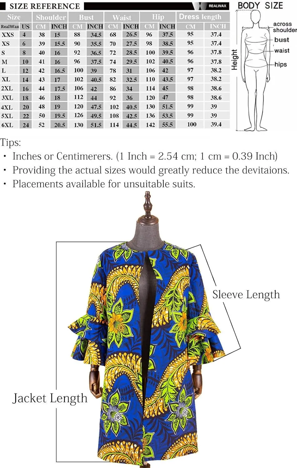 African Women Coat Ankara Print Long Jacket Tops Wax Dashiki Clothes