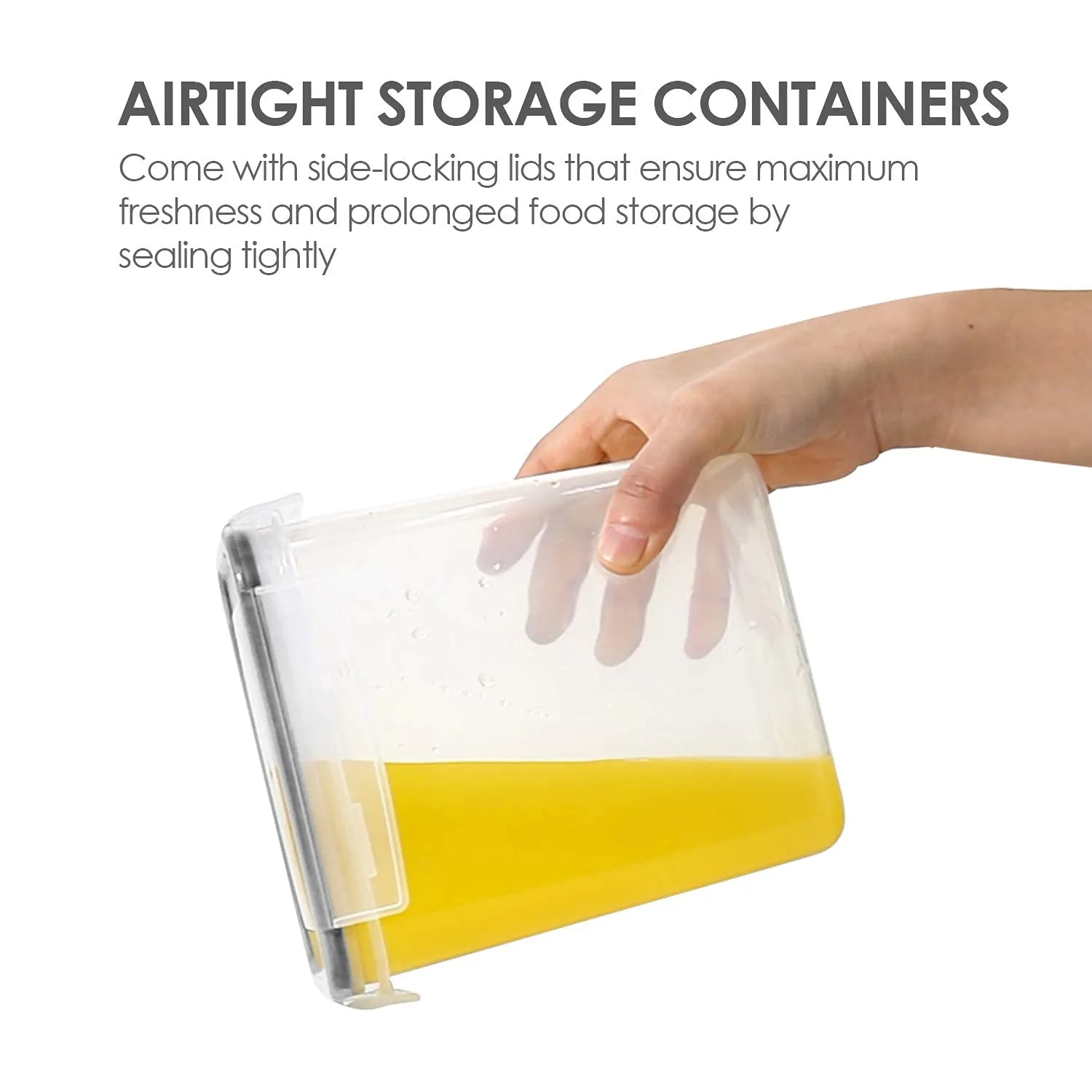 Airtight Food Storage Containers with Lids, Vtopmart 24 pcs Plastic Kitchen and Pantry Organization Canisters for Cereal, Dry Food, Flour and Sugar, BPA Free, Includes 24 LabelsBlack