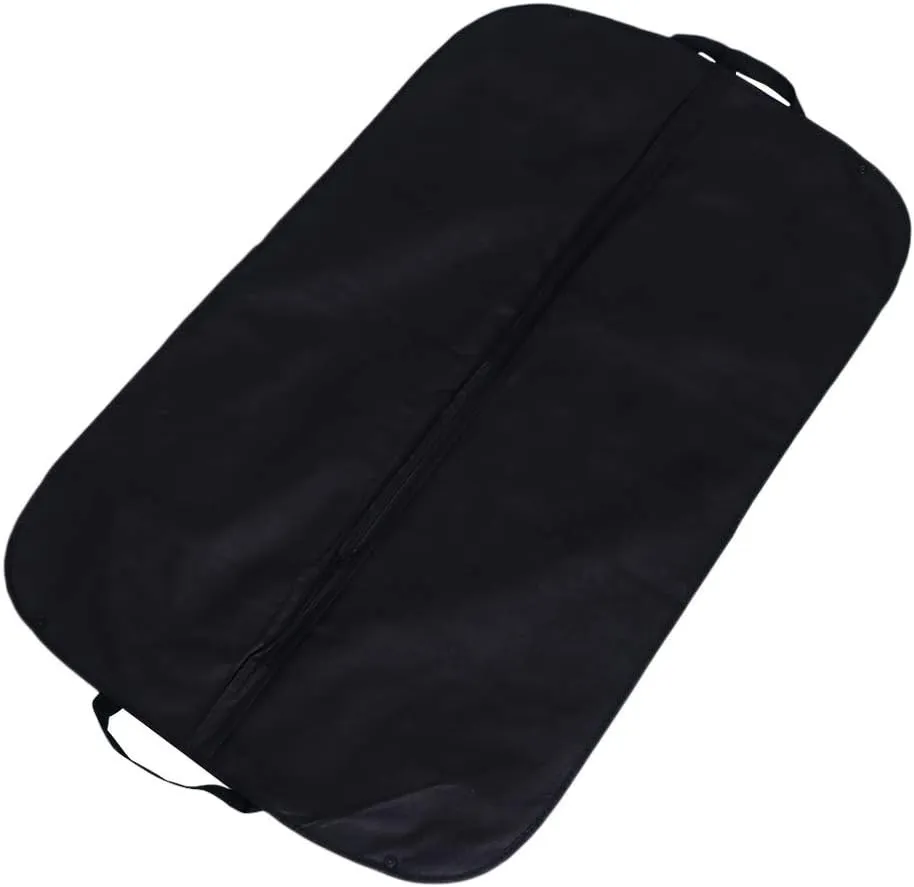Angoily Garment Bag for Travel and Storage, 39. 4 Long Breathable Suit Garment Dress Shirts Coat Cover Bag with Carry Handle, Black