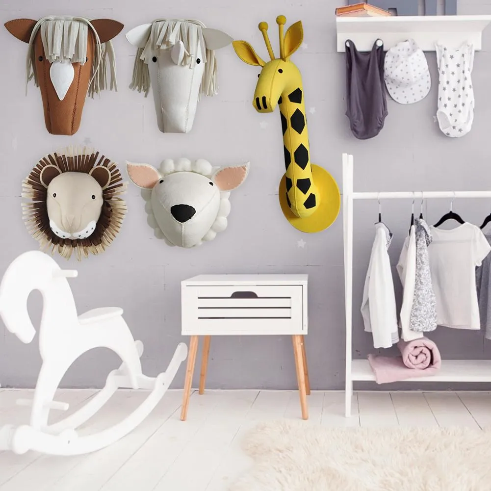 Animals Felt Wall Mounted Animal Head