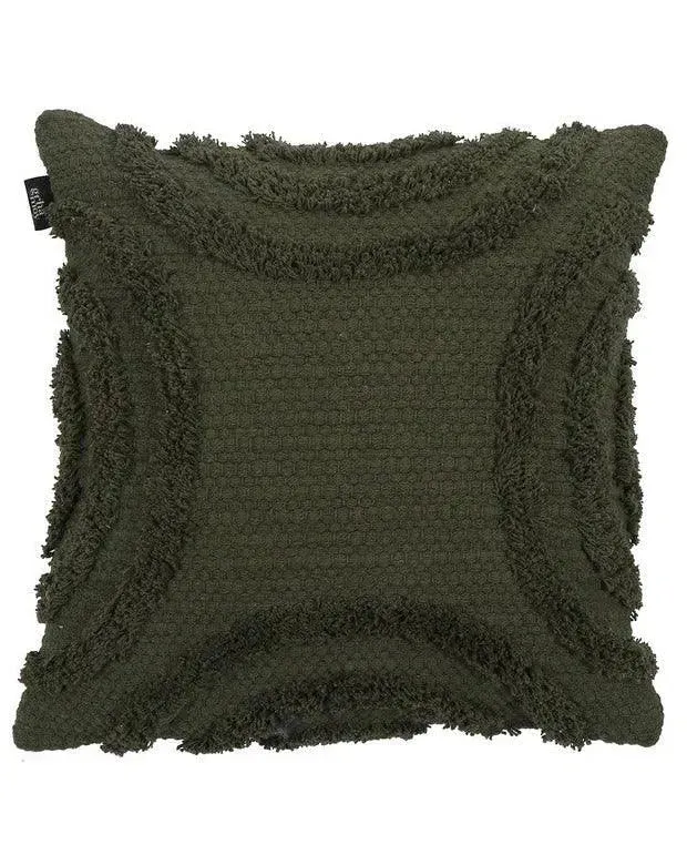 Arc Pattern Tufted Cotton Cushion Covers | Set of 2 | 16 x 16 inches