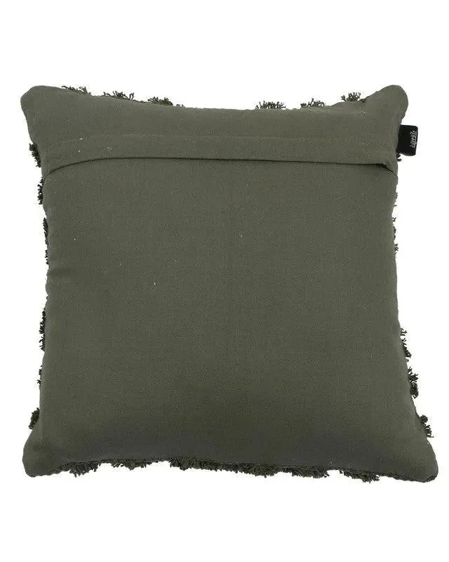 Arc Pattern Tufted Cotton Cushion Covers | Set of 2 | 16 x 16 inches