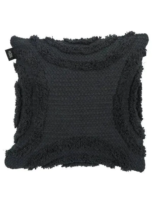 Arc Pattern Tufted Cotton Cushion Covers | Set of 2 | 16 x 16 inches