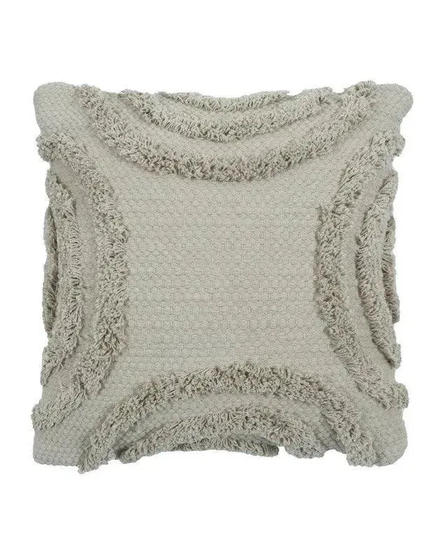 Arc Pattern Tufted Cotton Cushion Covers | Set of 2 | 16 x 16 inches