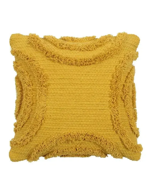 Arc Pattern Tufted Cotton Cushion Covers | Set of 2 | 16 x 16 inches