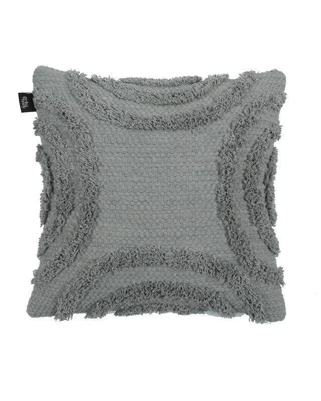 Arc Pattern Tufted Cotton Cushion Covers | Set of 2 | 16 x 16 inches
