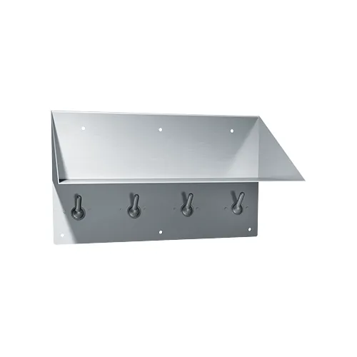ASI 128-1 Security Bookshelf & Clothes Hook - Front Mount - Surface Mounted