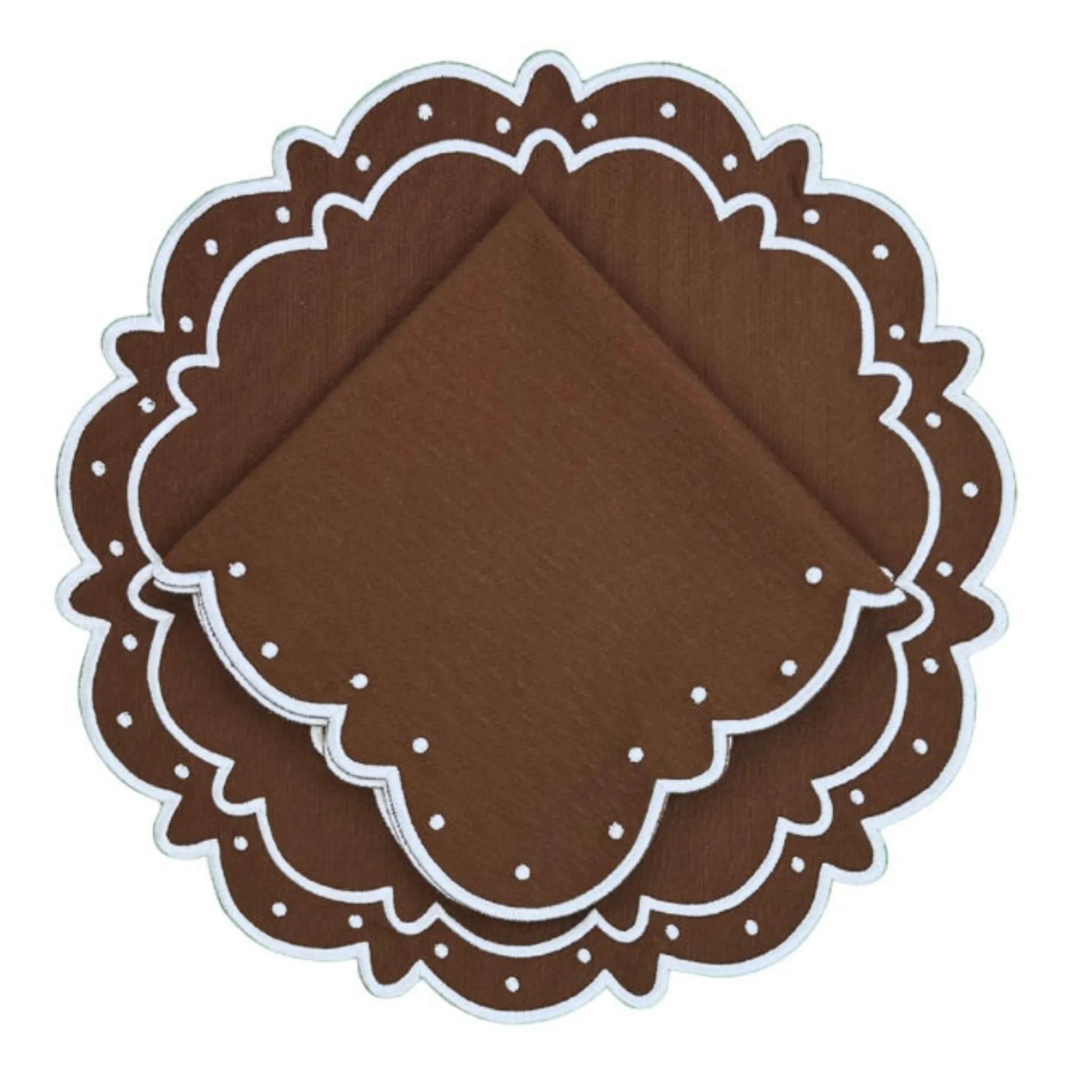 Ava Placemat in Dark Cocoa, Set of 4
