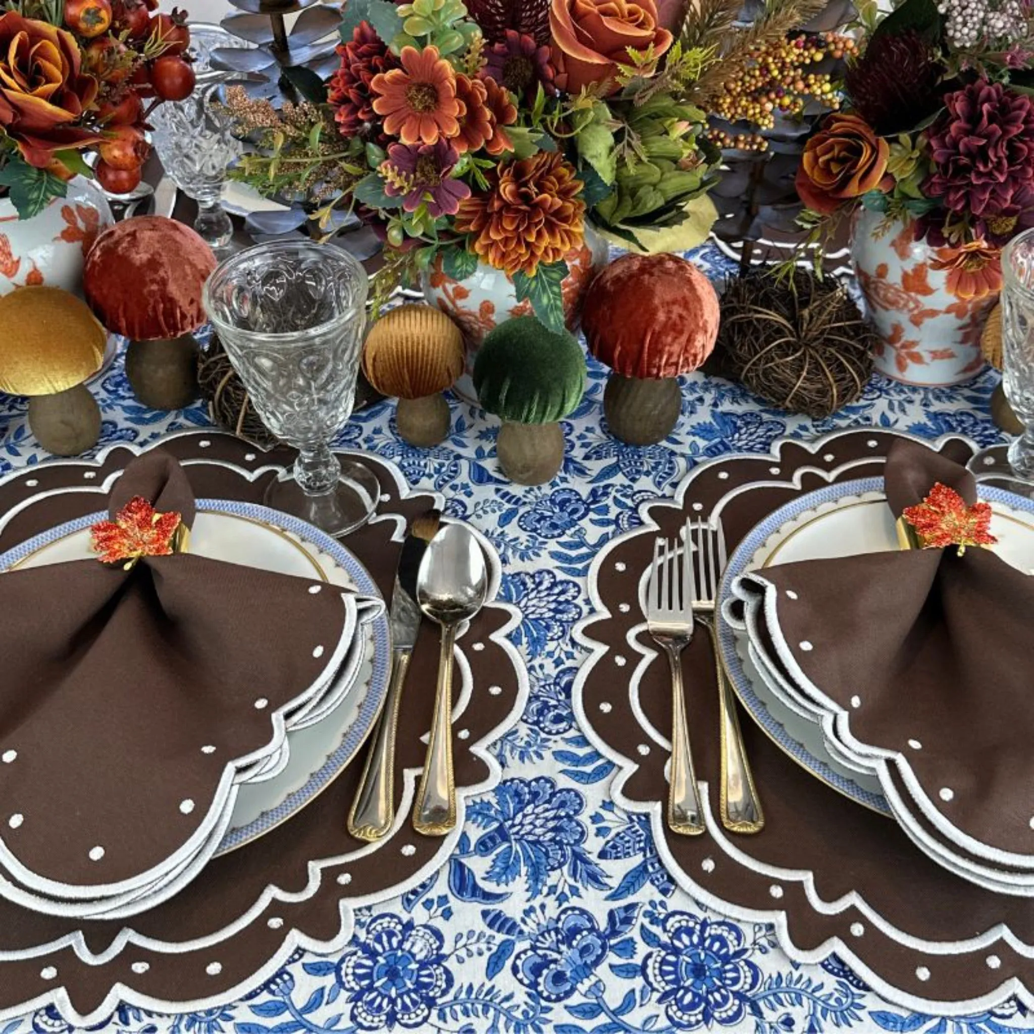 Ava Placemat in Dark Cocoa, Set of 4