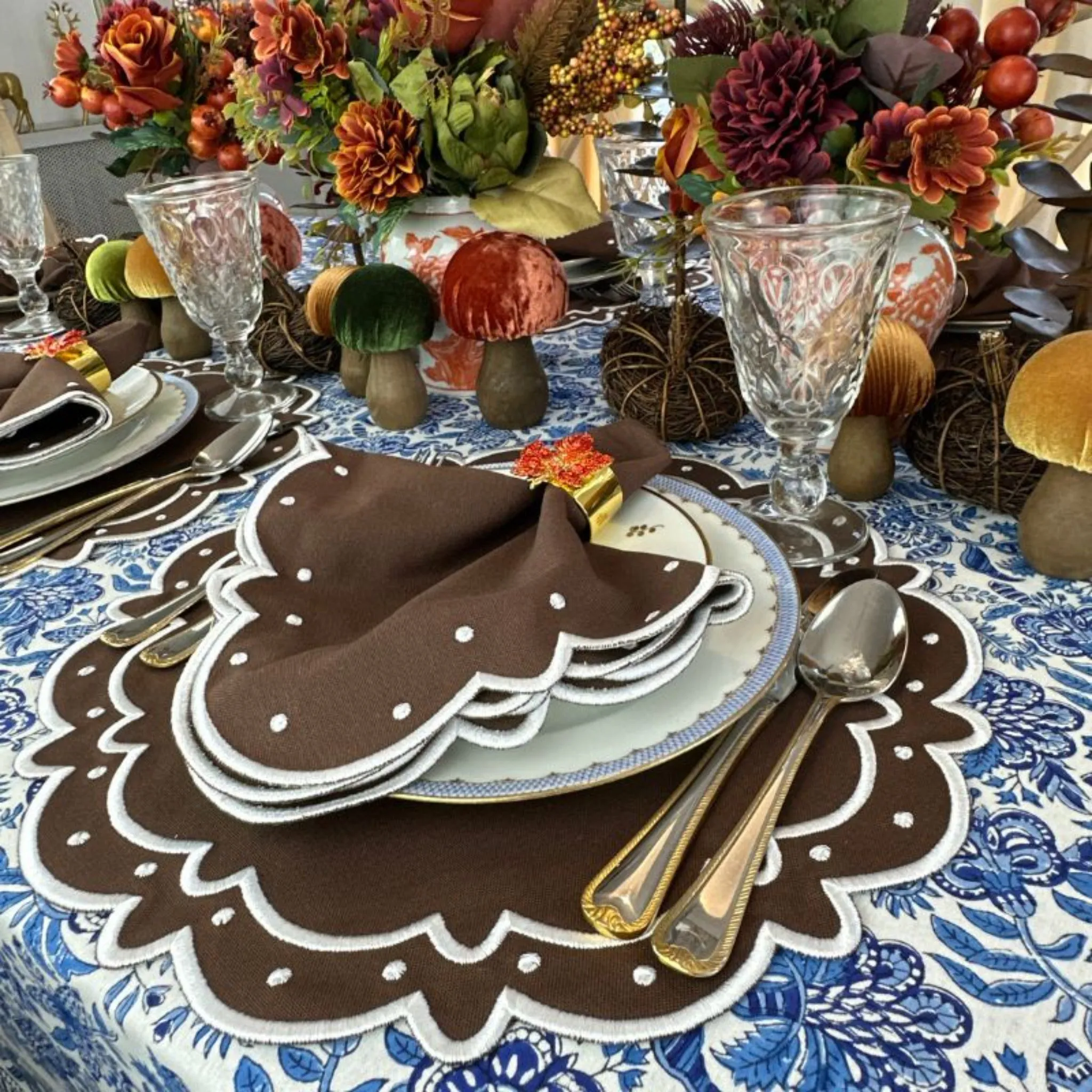 Ava Placemat in Dark Cocoa, Set of 4