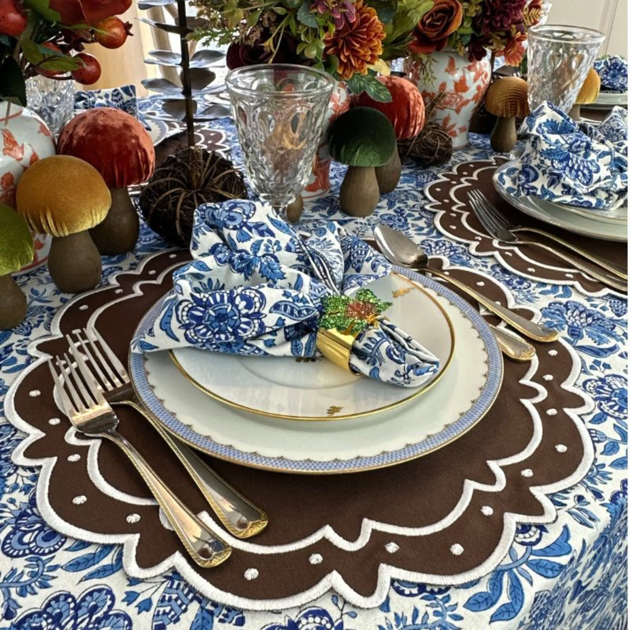 Ava Placemat in Dark Cocoa, Set of 4