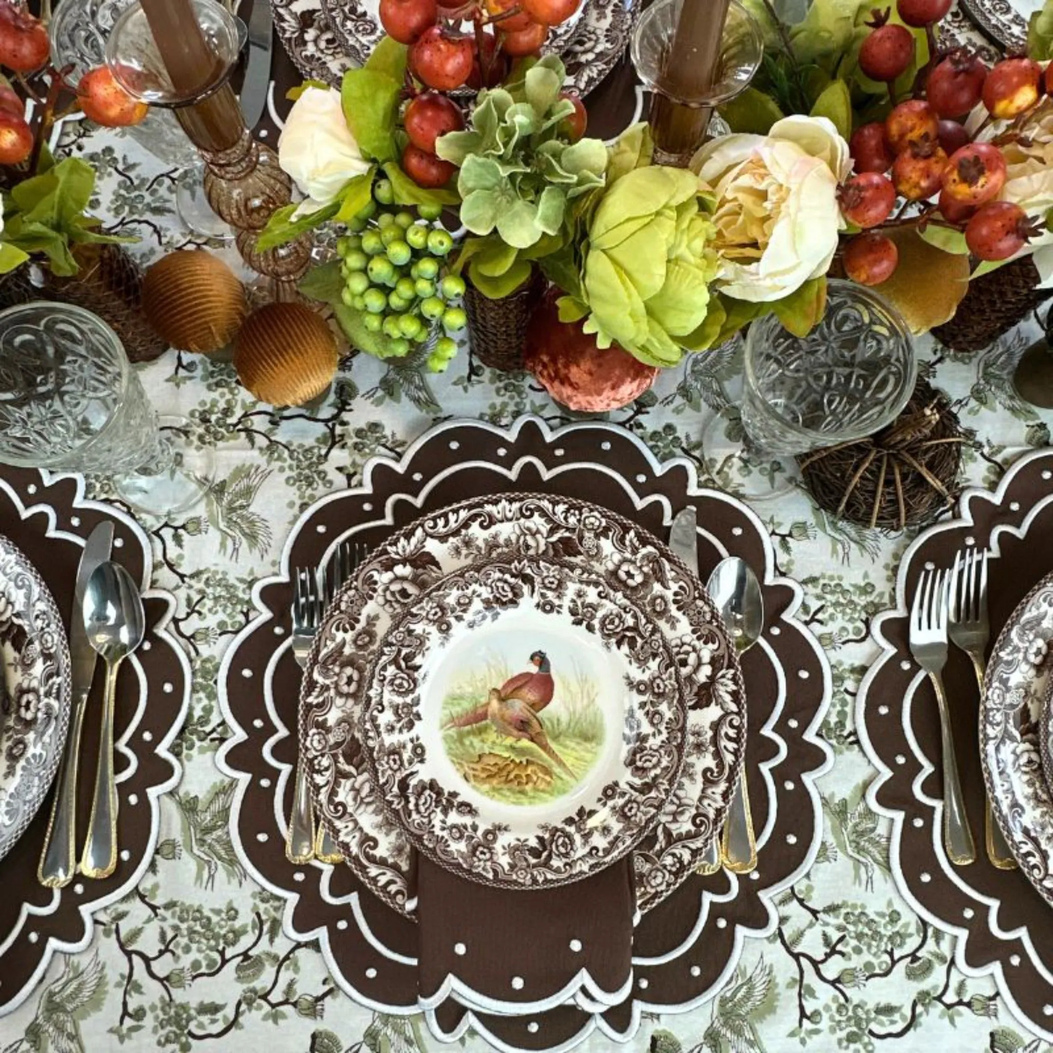 Ava Placemat in Dark Cocoa, Set of 4