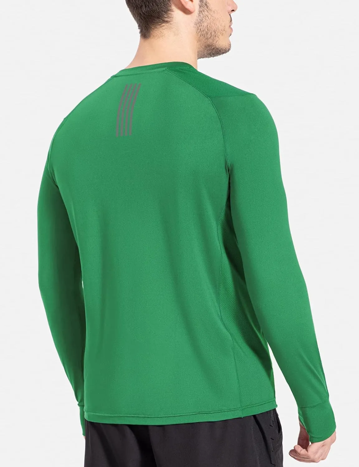 baleaf Men's Long Sleeve Running Shirts with Thumbholes Quick Dry Athletic Shirt Workout Training Top
