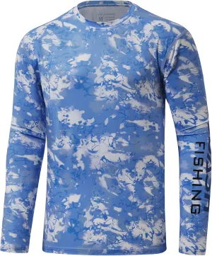 BASSDASH Mens UPF 50  Camo Long Sleeve Shirts Quick Dry Lightweight Performance Shirt for Outdoors Fishing Hiking