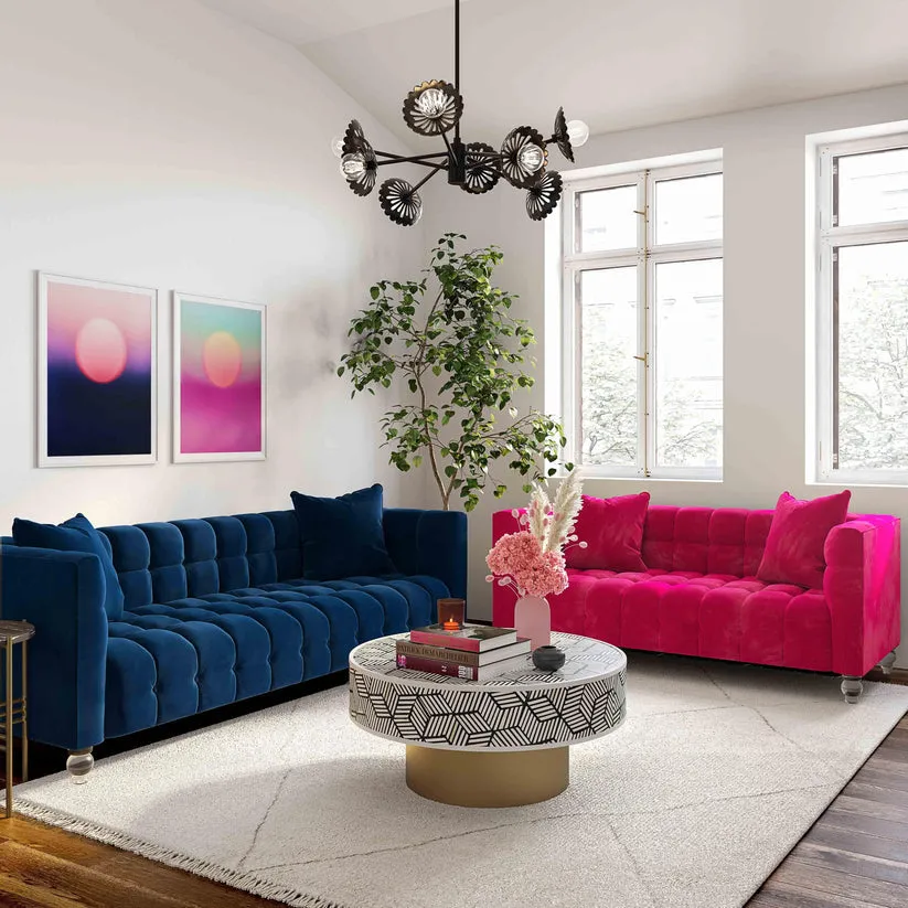 Bea Velvet Tufted Sofa by Couch.com