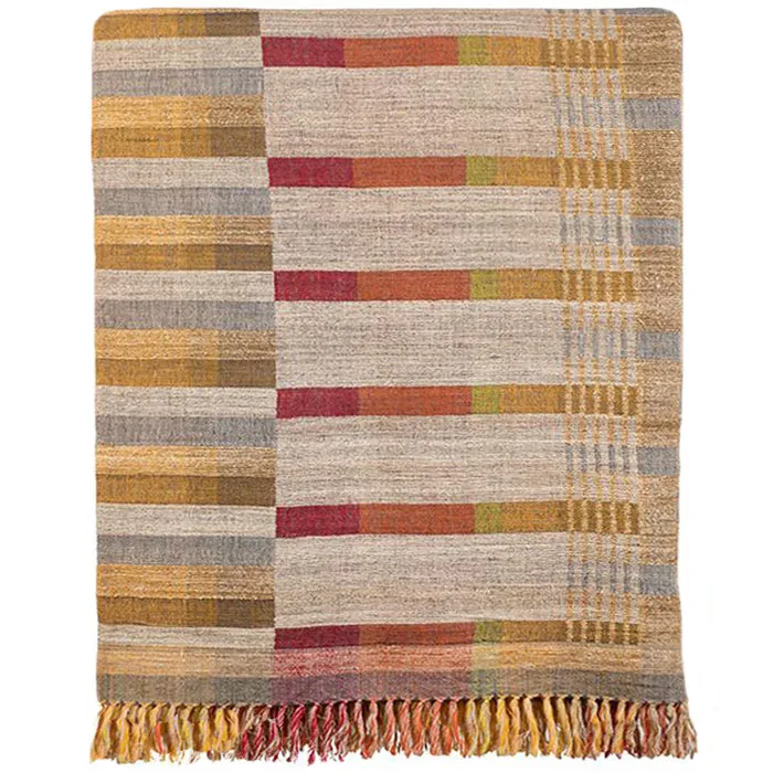 Bedcover<br />Japanese Stripe<br />Wool & Tussar Silk