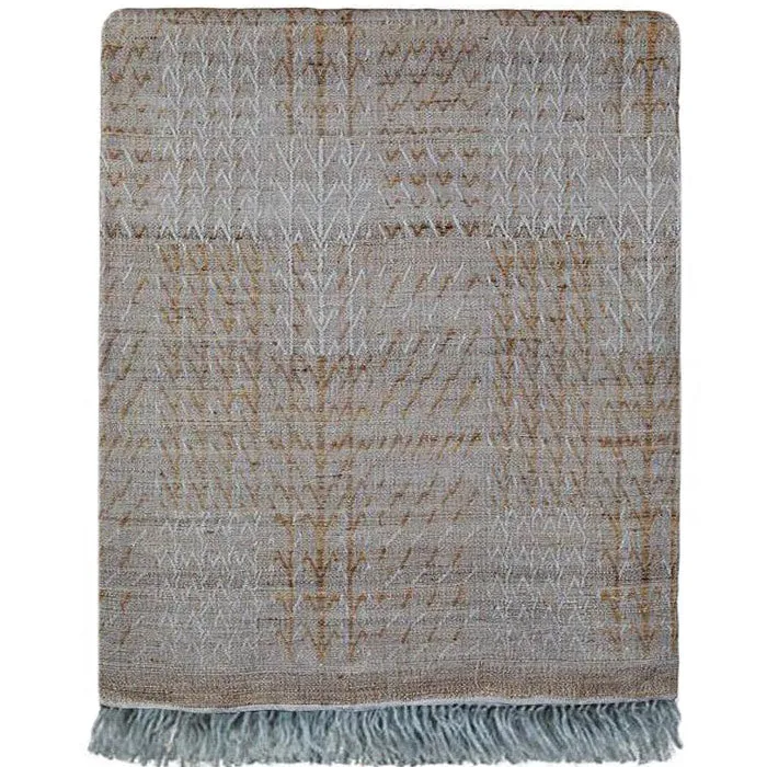 Bedcover<br />Tree Pale Blue<br />Linen & Tussar Silk