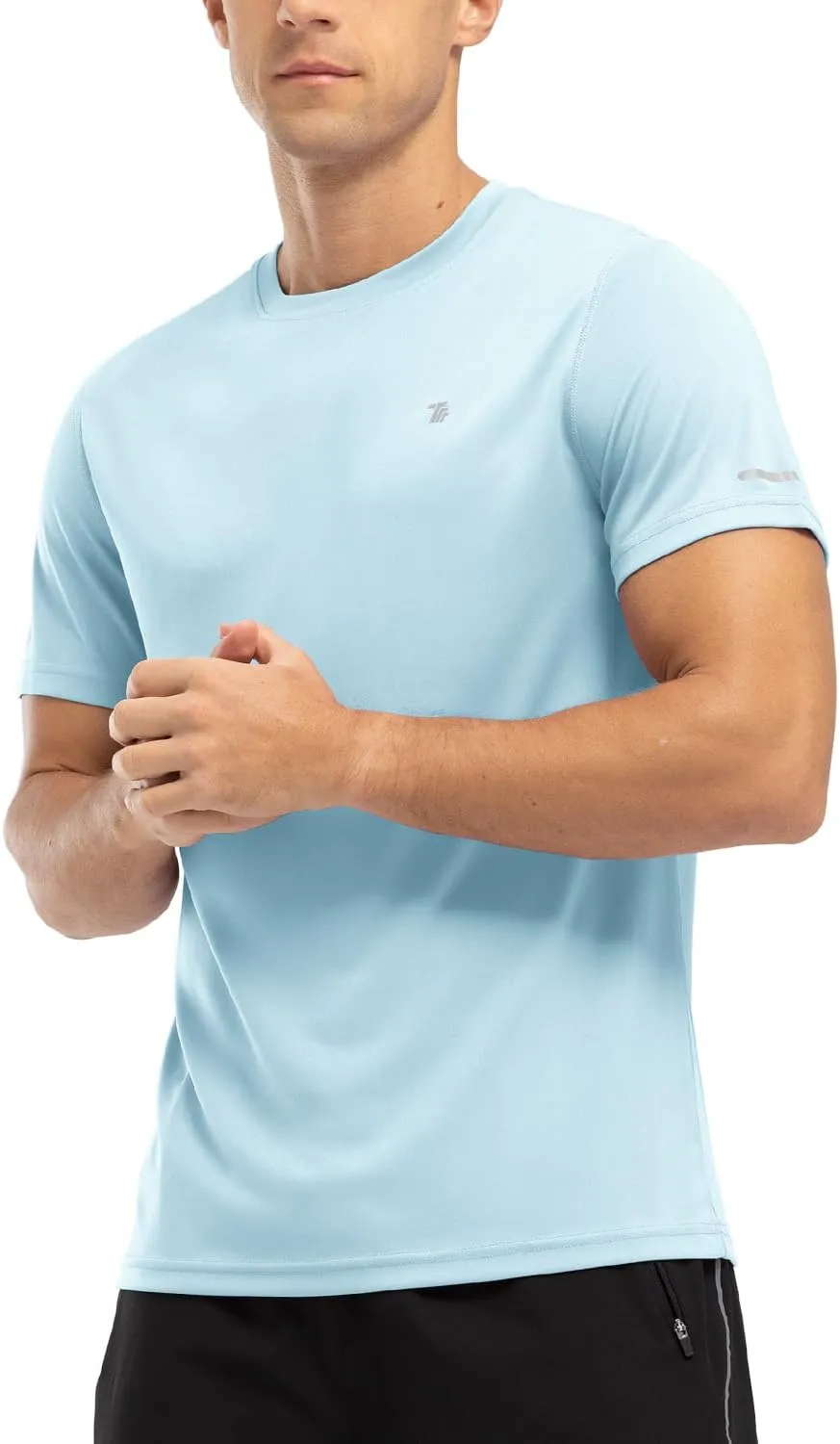 BGOWATU Men's UPF 50  Short Sleeve Swim Shirts Quick Dry Sun Protection Rash Guard Fishing Athletic T-Shirt