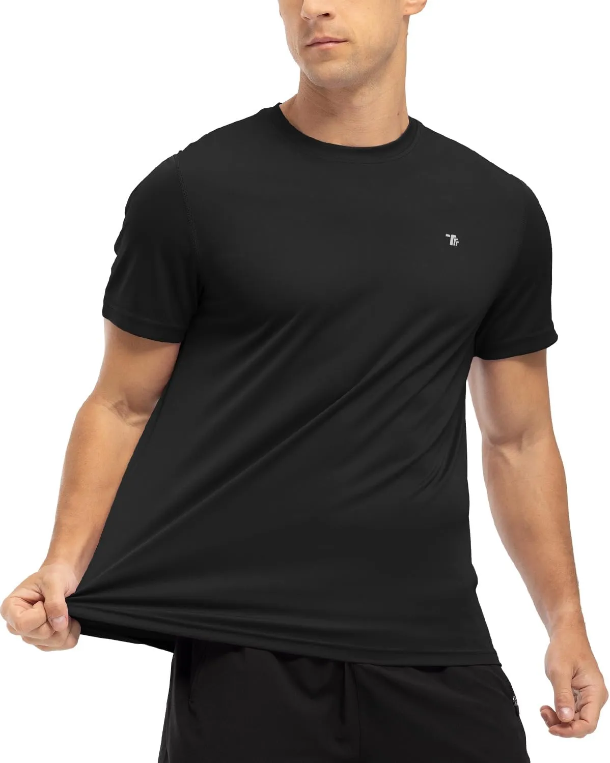 BGOWATU Men's UPF 50  Short Sleeve Swim Shirts Quick Dry Sun Protection Rash Guard Fishing Athletic T-Shirt