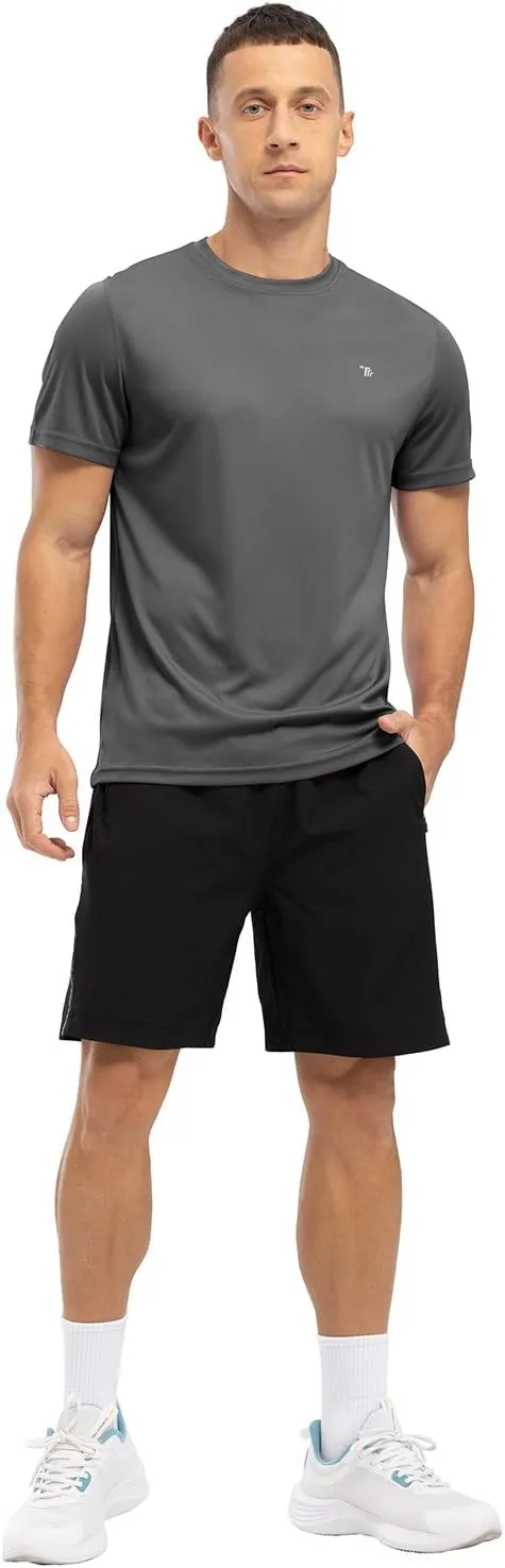 BGOWATU Men's UPF 50  Short Sleeve Swim Shirts Quick Dry Sun Protection Rash Guard Fishing Athletic T-Shirt