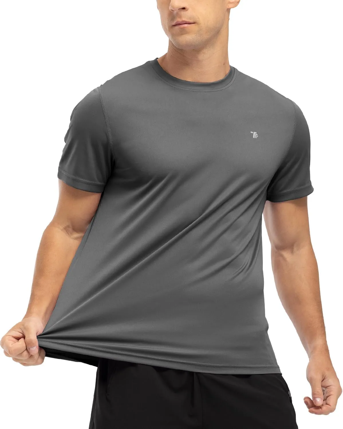 BGOWATU Men's UPF 50  Short Sleeve Swim Shirts Quick Dry Sun Protection Rash Guard Fishing Athletic T-Shirt