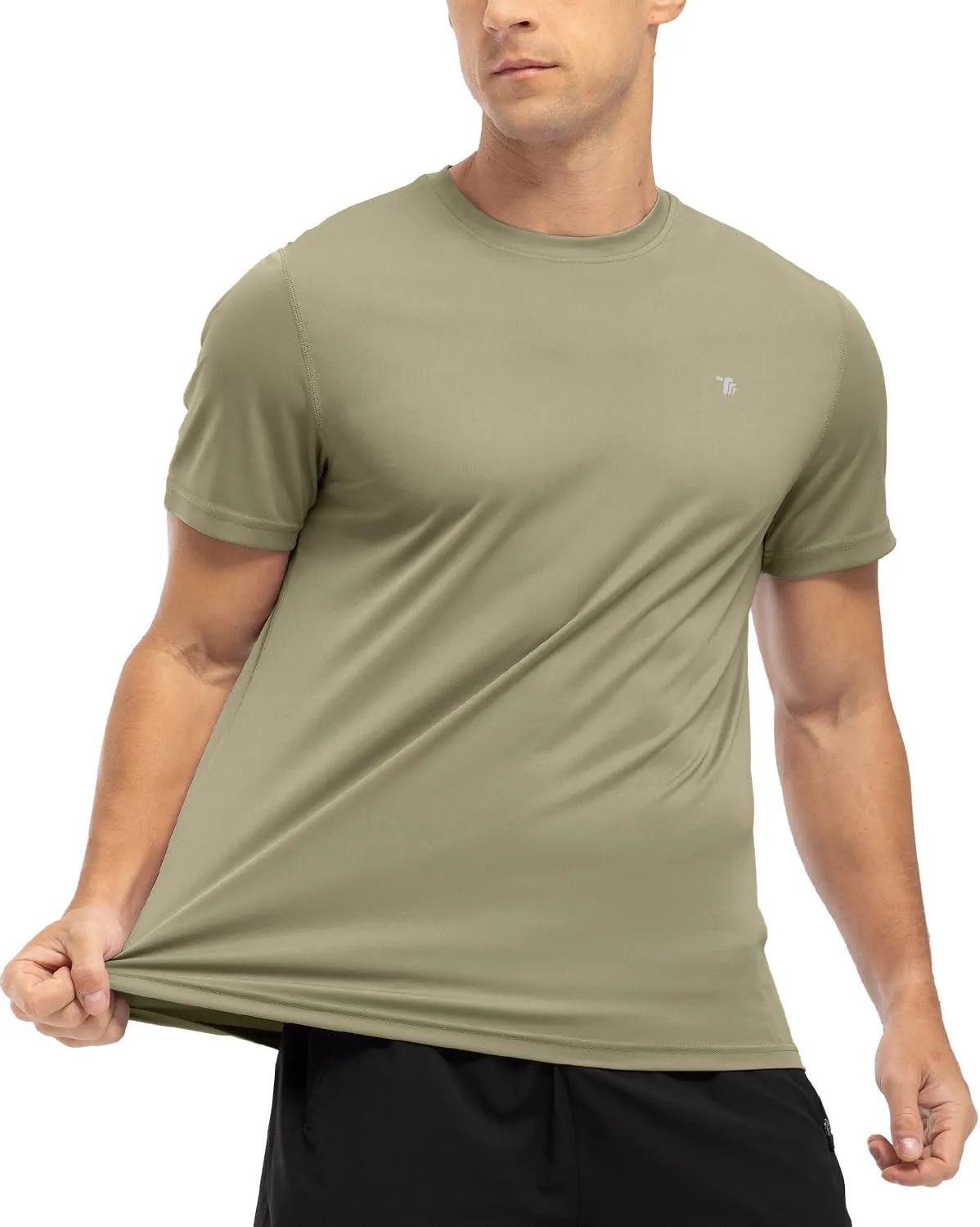 BGOWATU Men's UPF 50  Short Sleeve Swim Shirts Quick Dry Sun Protection Rash Guard Fishing Athletic T-Shirt