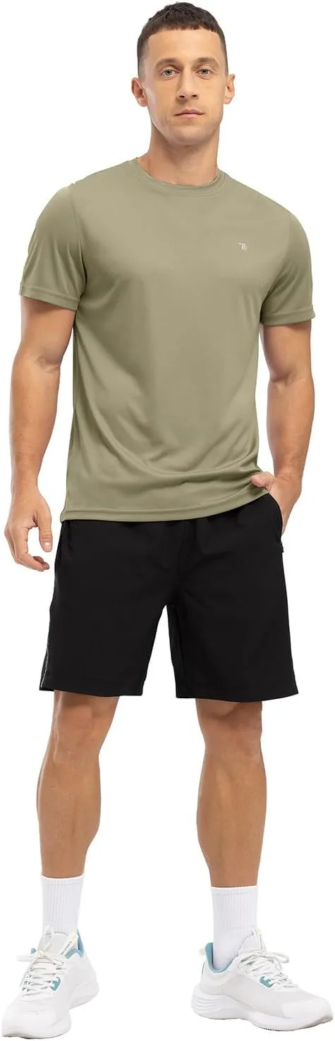 BGOWATU Men's UPF 50  Short Sleeve Swim Shirts Quick Dry Sun Protection Rash Guard Fishing Athletic T-Shirt