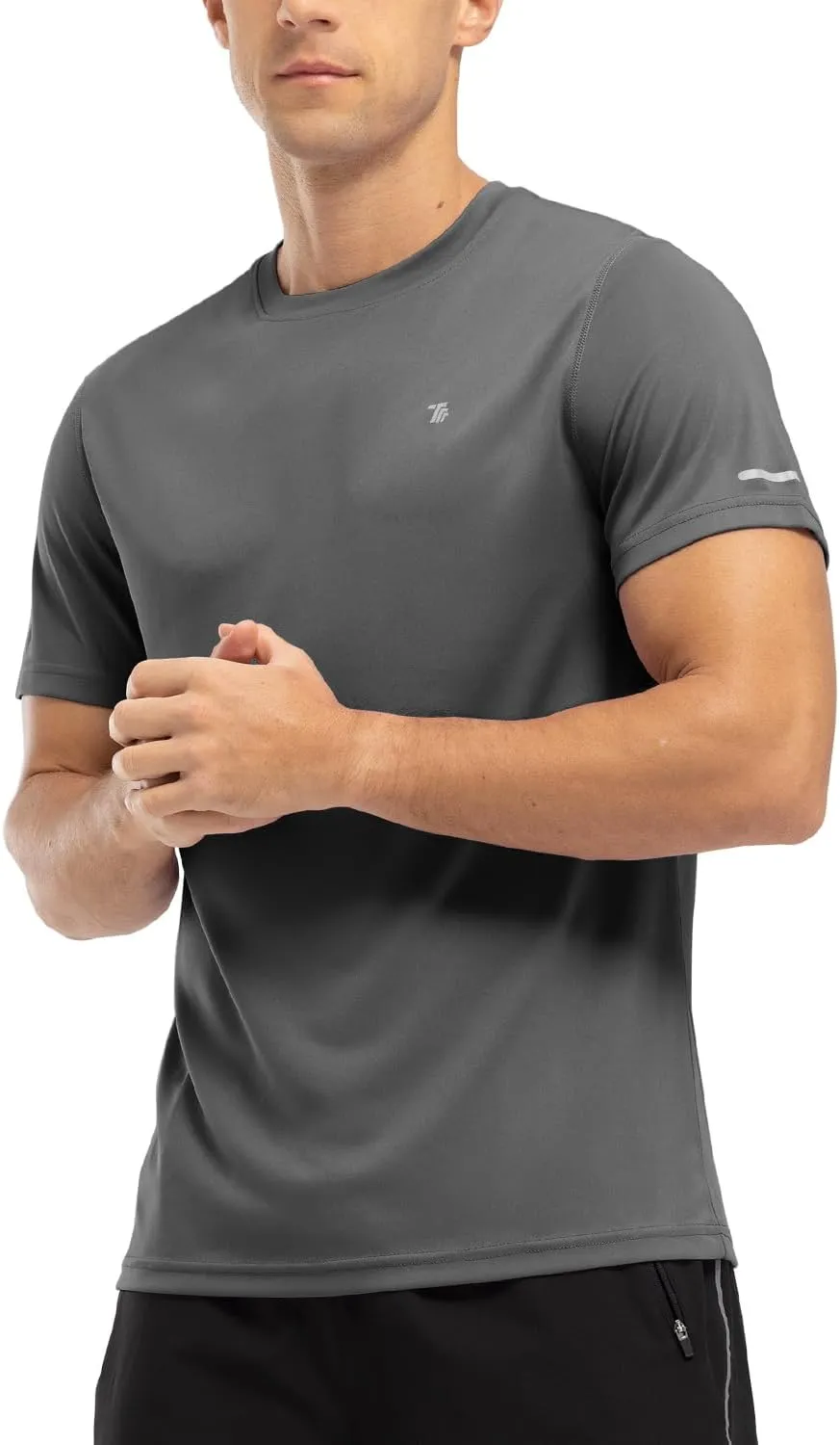 BGOWATU Men's UPF 50  Short Sleeve Swim Shirts Quick Dry Sun Protection Rash Guard Fishing Athletic T-Shirt