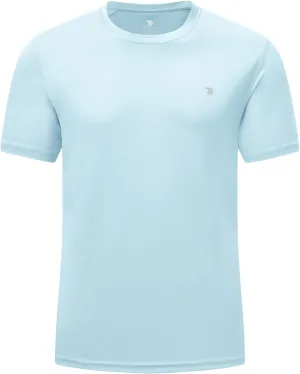 BGOWATU Men's UPF 50  Short Sleeve Swim Shirts Quick Dry Sun Protection Rash Guard Fishing Athletic T-Shirt
