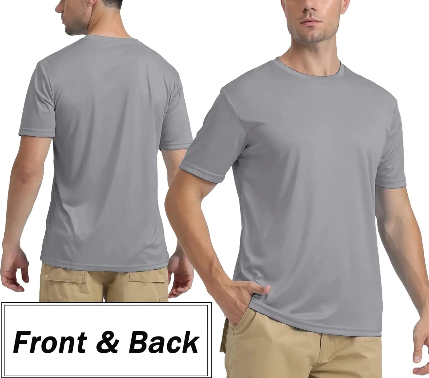 BIYLACLESEN Men's Sun Protection Short Sleeve T-Shirt UPF 50  Breathable Quick-Dry Performance Shirts Athletic Runing Top