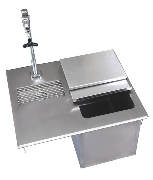 BK Resources BK-DIWSBL-2118G-P-G  21"W x18"D x 13"H Drop-In Ice Bin with Water Station