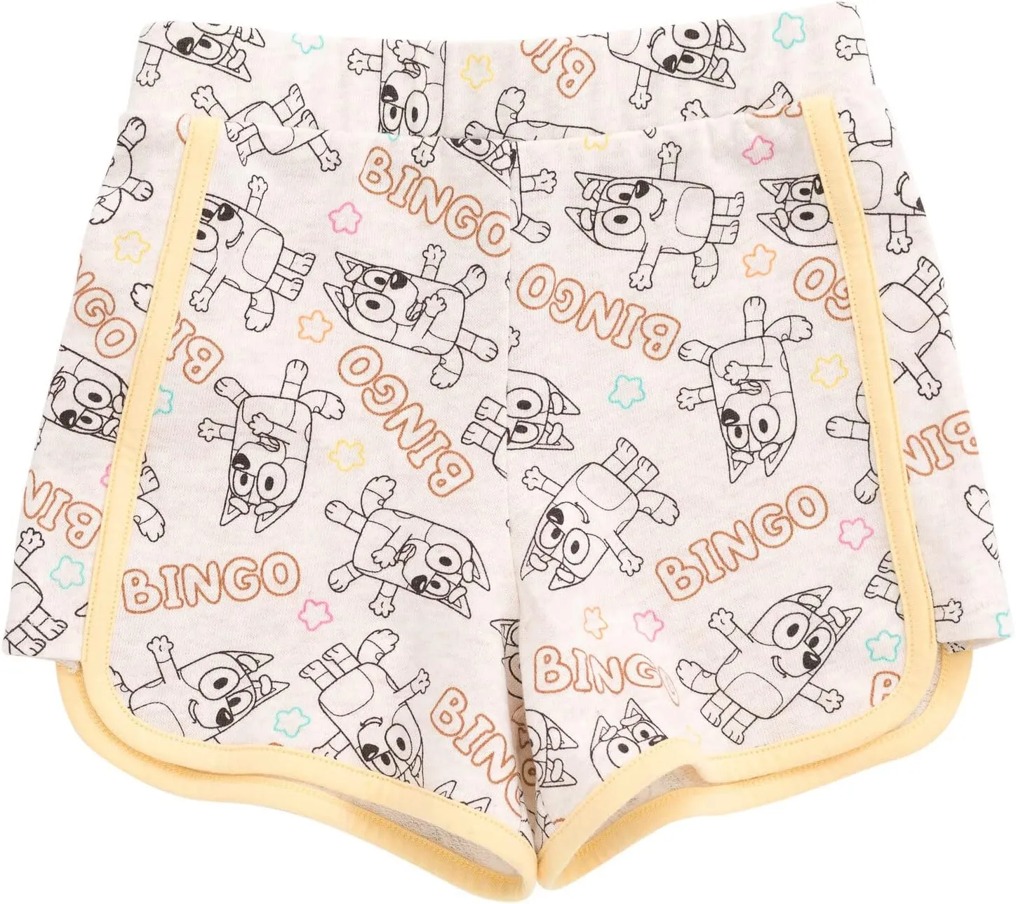Bluey Bingo Girls Cosplay Tank Top and Active Retro Dolphin French Terry Shorts Toddler to Little Kid