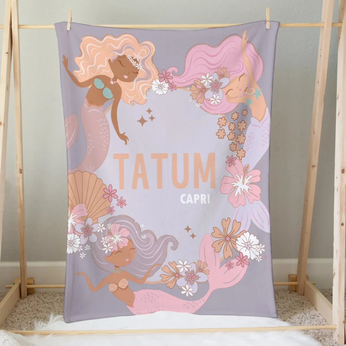 Boho Mermaids Nursery Starter Crib Bedding Set