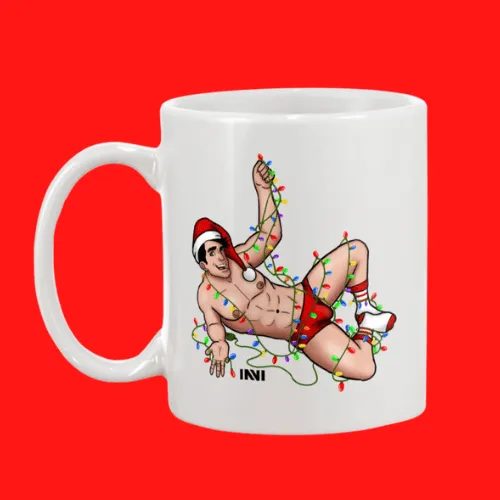 Boy Hunk Christmas 15oz Ceramic Mug