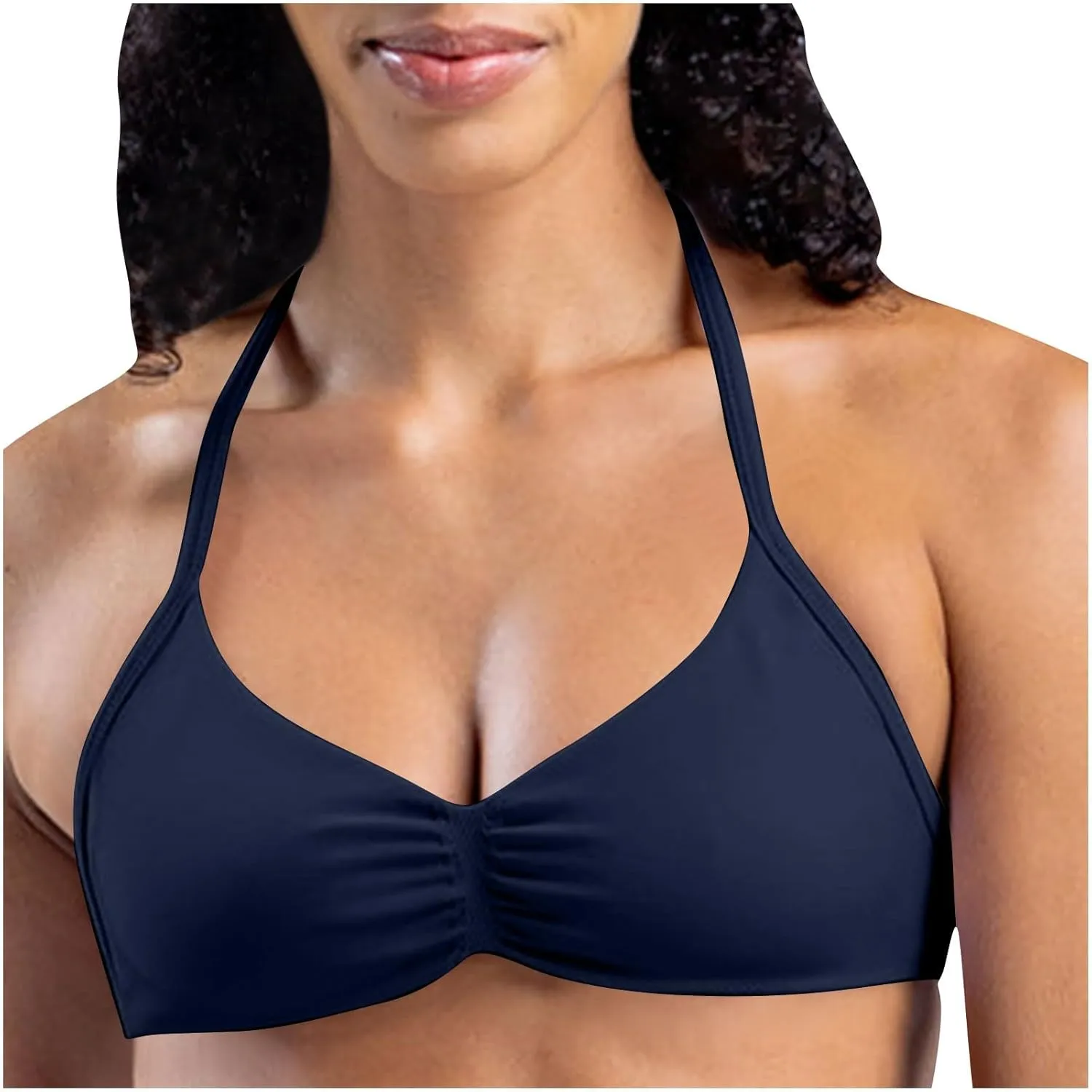 Bras for Older Women Padded Halter Open Back Light Bras Camisole Tops Cami Strappy Sexy Soft Everyday Bra