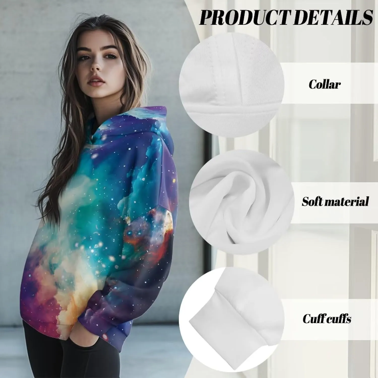 Casual Women Hoodies Oversized Sweatshirt Long Sleeve Hoodie Pullover Tops