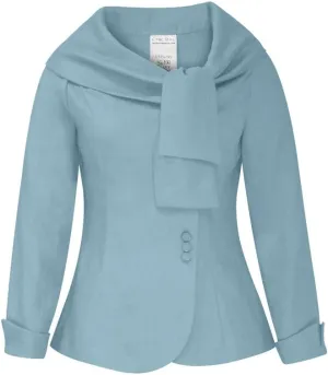 CHIC STAR Womens Linen Portrait Collar Blazer