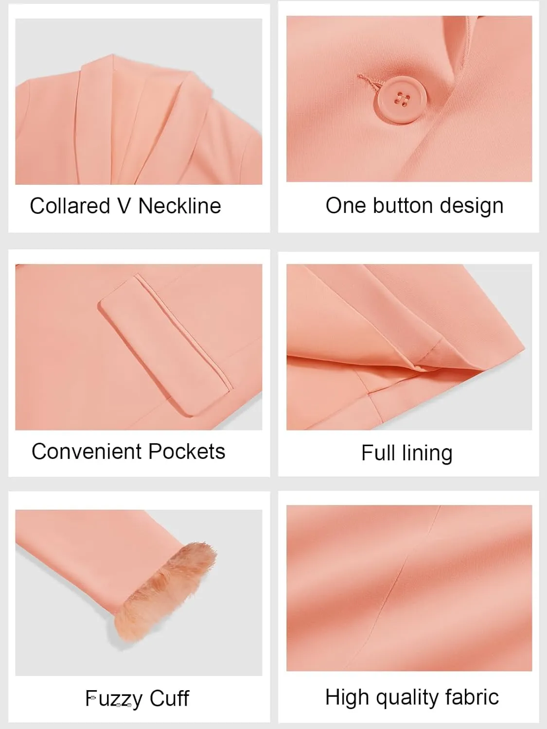 Cicy Bell Womens Feather Cuff Oversized Blazer Jacket Dressy Open Front Elegant Long Sleeve Party Outfits