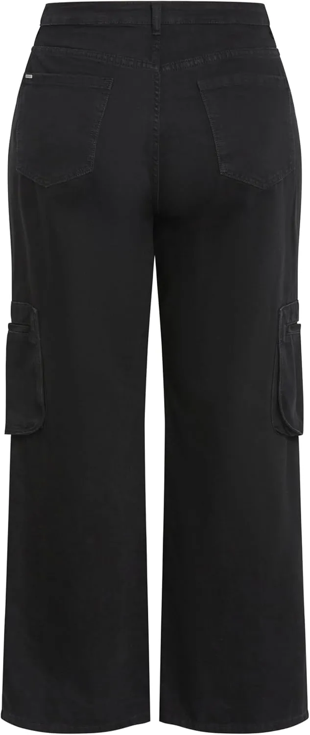 City Chic Women's Clarence Cargo Black Pant