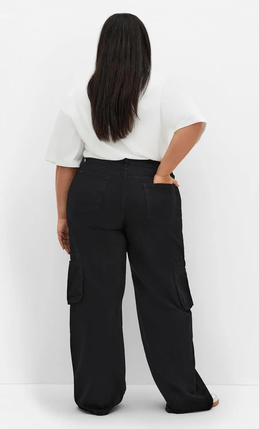City Chic Women's Clarence Cargo Black Pant