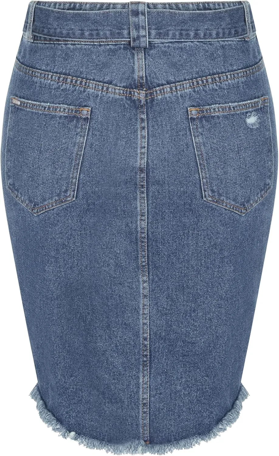 City Chic Women's Pencil Distress Detailed Denim Skirt