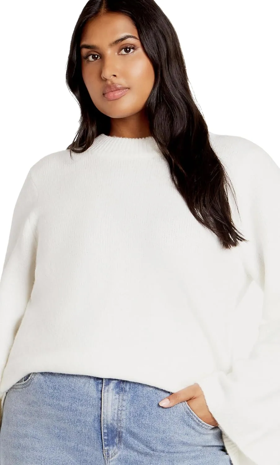 City Chic Women's Plus Size Bow Back Jumper