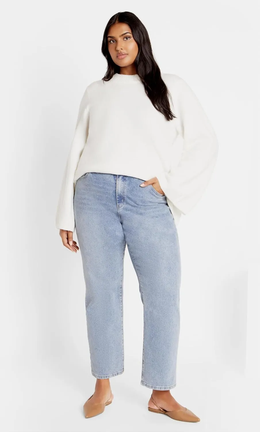 City Chic Women's Plus Size Bow Back Jumper